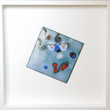 2015 Vom Kopf zum Mund Email auf Kupfer 10x10cm