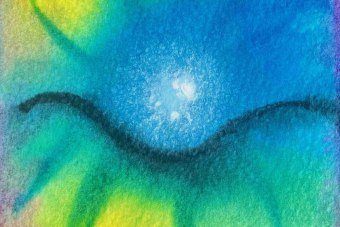 Eines der Bilder aus der Reihe: "Kosmos - 12 kleine Aquarelle, abstrakt intuitiv
