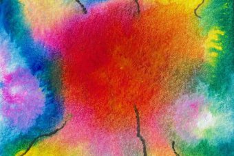 Eines der Bilder aus der Reihe: "Kosmos - 12 kleine Aquarelle, abstrakt intuitiv