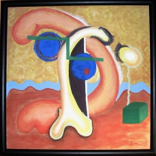 2002 Extrakorporale Befruchtung Tempera auf Holz 67x67cm