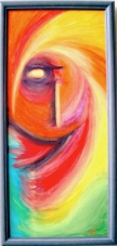 2003 So spricht der Lichtschützer Tempera auf Holz 30x70cm