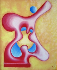 2003 Sonne im Innern Tempera auf Leinwand 50x60cm