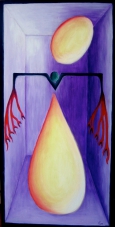 2003 Zugriff auf die Seele Tempera auf Holz 60x120cm