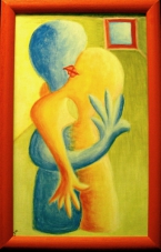 2004 Das Fenster Tempera auf Holz 32x51cm