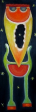 2004 Nachtlaeufer Tempera auf Leinwand 30x90cm