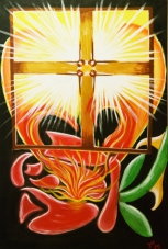 2009 Steffenrose Tempera auf Leinwand 60x90cm