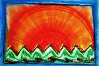 2013 Sonnenaufgang II Pastell auf Papier 15x21cm