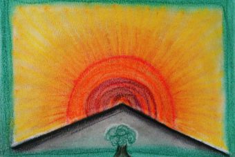 2013 Sonnenaufgang VIII Pastell auf Papier 15x21cm
