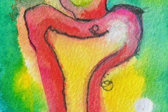 Eines der Bilder aus der Reihe: "Kosmos - 12 kleine Aquarelle, abstrakt intuitiv
