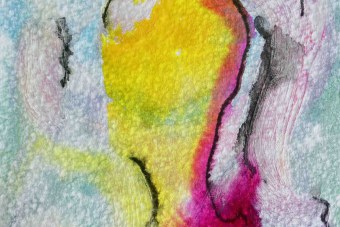 Eines der Bilder aus der Reihe: "Kosmos - 12 kleine Aquarelle, abstrakt intuitiv