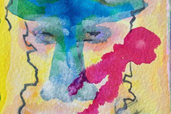 Eines der Bilder aus der Reihe: "Kosmos - 12 kleine Aquarelle, abstrakt intuitiv