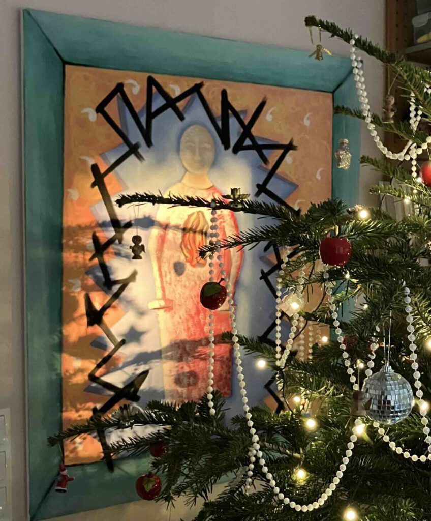 Temperabild vom Sonnenlicht unerklärlich beleuchtet